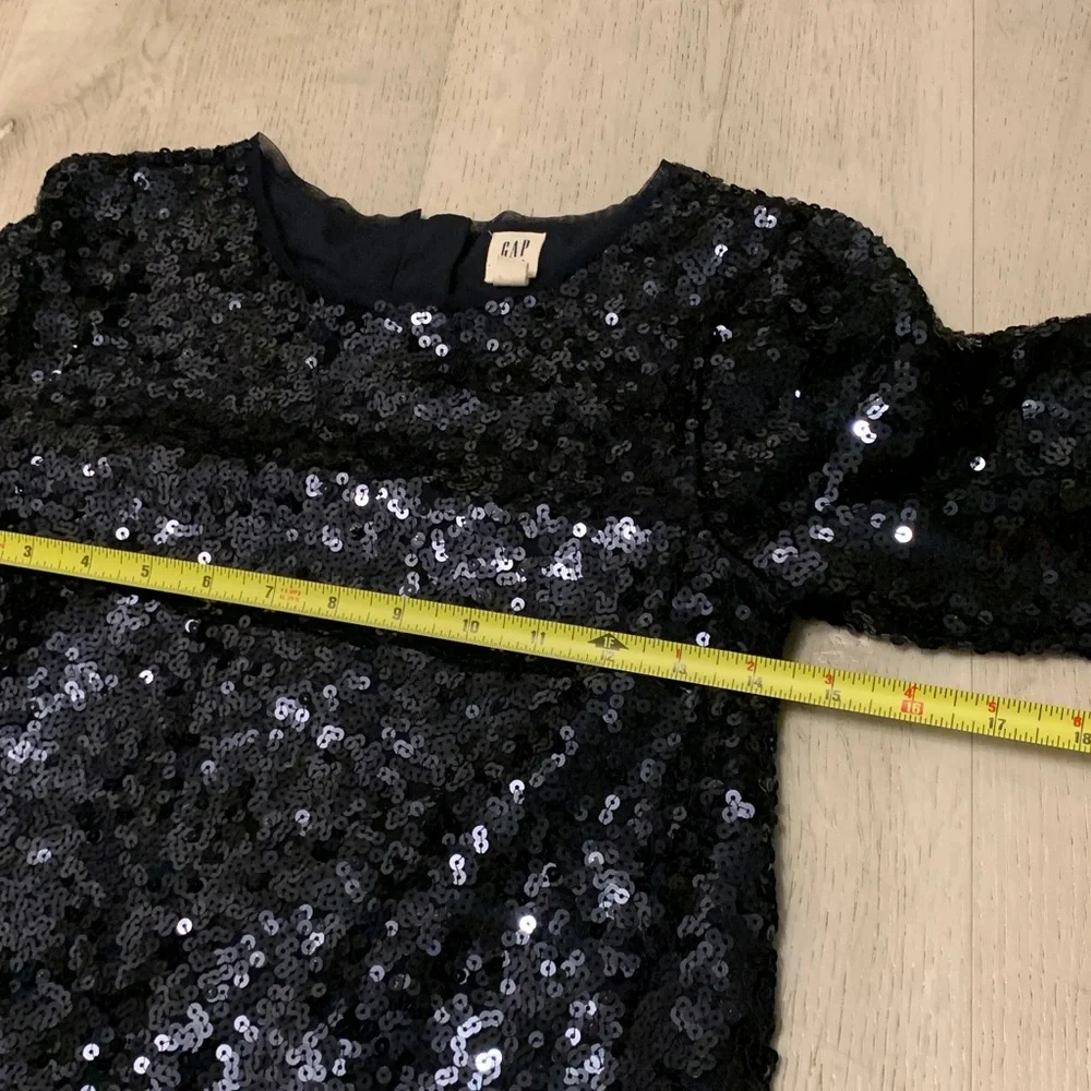 Gap Kids navy blue sequin‎ dress size L Christmas holidays formal sparkly